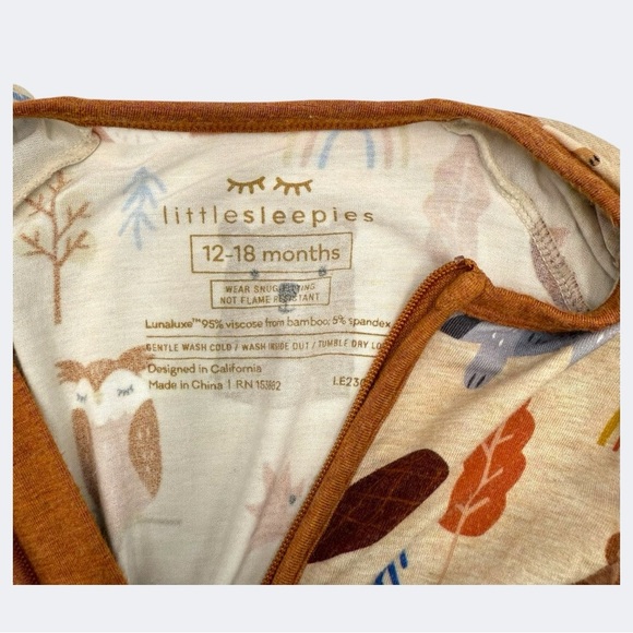 Little Sleepies Limited Edition Woodland Friends Zippy Bamboo Footie Unisex - Picture 11 of 12